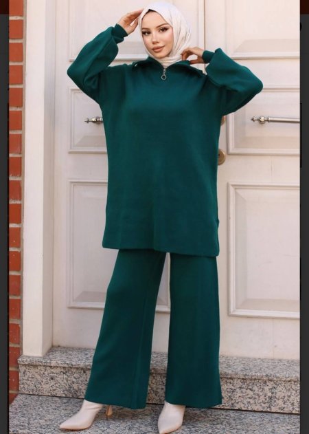 طقم تريكو قبه سحاب